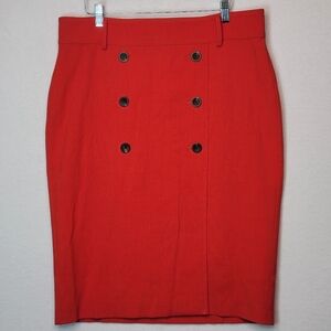 Ann Taylor Red‎ Double-Breasted Women's Skirt Size 14